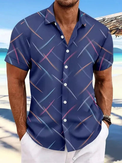 Chemise Homme Décontractée Imprimée Estivale