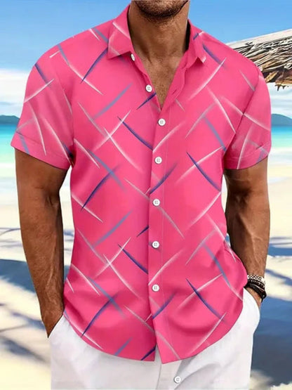 Chemise Homme Décontractée Imprimée Estivale