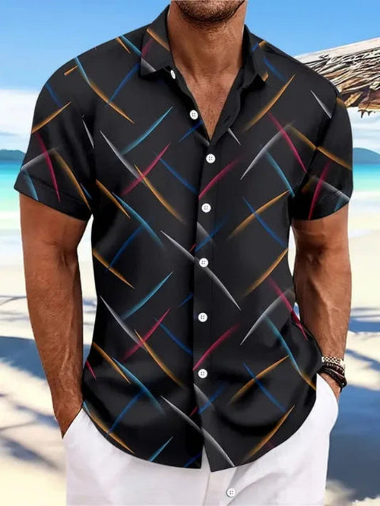 Chemise Homme Décontractée Imprimée Estivale - PanierRoyale