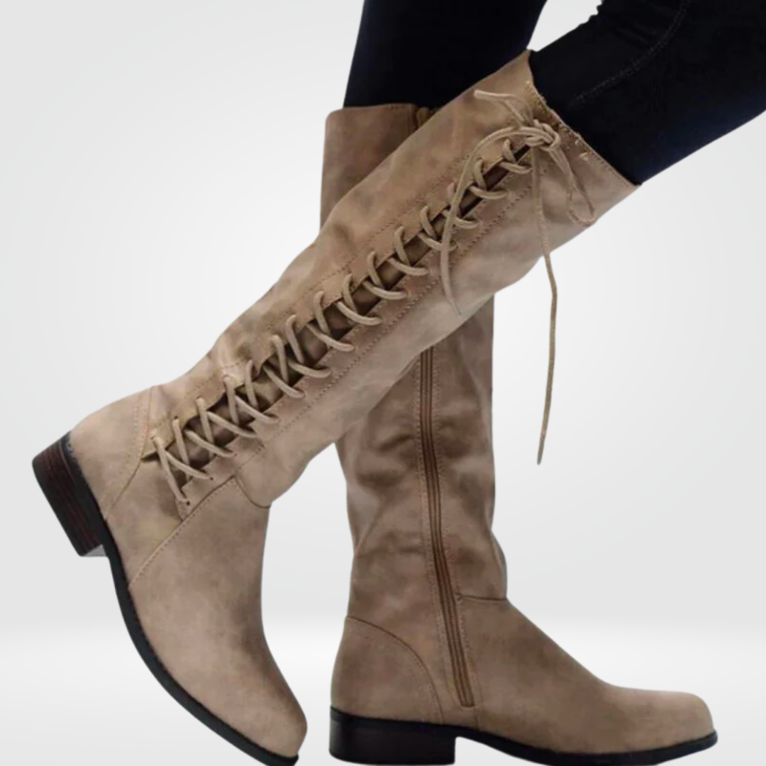 Bottes Femme en Cuir Confortables & Élégantes avec Semelle Antidérapante