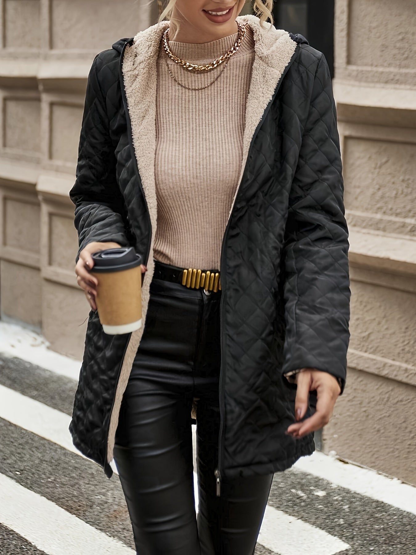 Manteau Femme Hiver Doublé Zippé et Imperméable - PanierRoyale