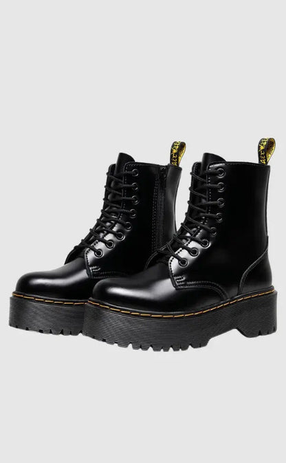 Bottines Plates en Cuir Élégantes pour Femme