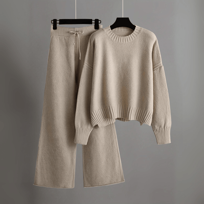 Tenue Décontractée Femme 2 Pièces - Pull et Pantalon Sport Chic Polyester Durable