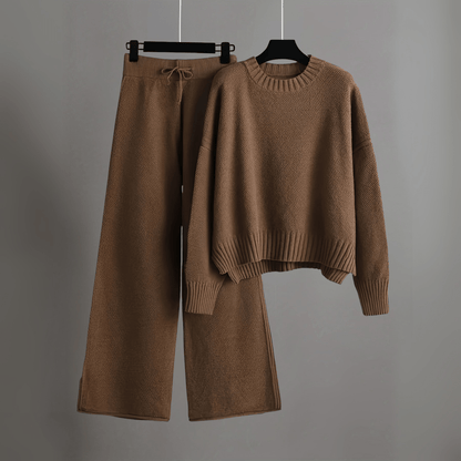 Tenue Décontractée Femme 2 Pièces - Pull et Pantalon Sport Chic Polyester Durable