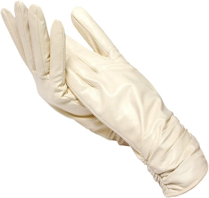 Gants Cuir Femmes Noir Élégants