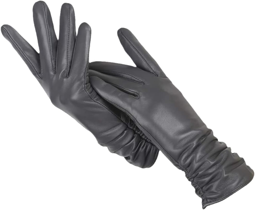 Gants Cuir Femmes Noir Élégants