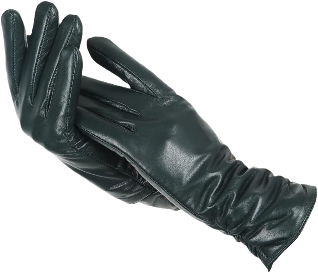 Gants Cuir Femmes Noir Élégants