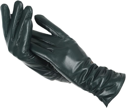 Gants Cuir Femmes Noir Élégants