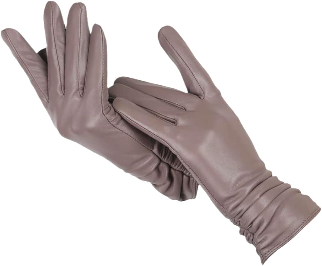 Gants Cuir Femmes Noir Élégants
