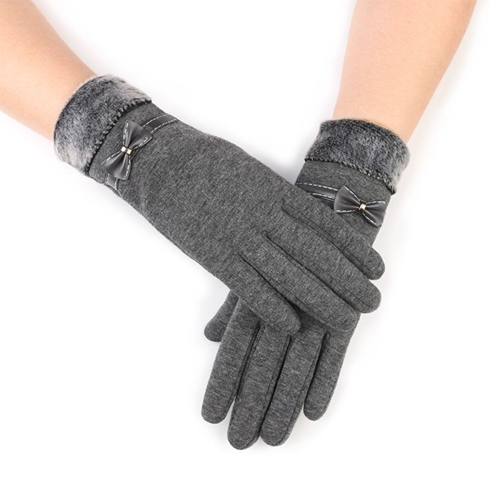 Gants en laine noirs élégants à boutons