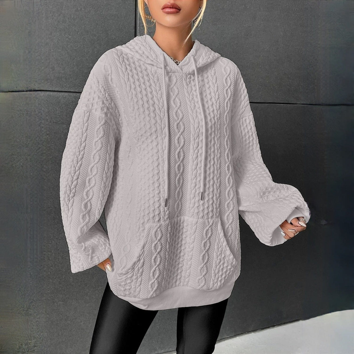 Pull Col Rond Fleur Doux Hiver - vue 3