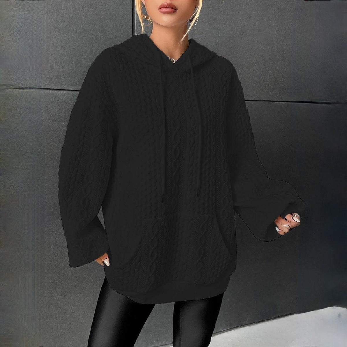Pull Col Rond Fleur Doux Hiver - vue 2