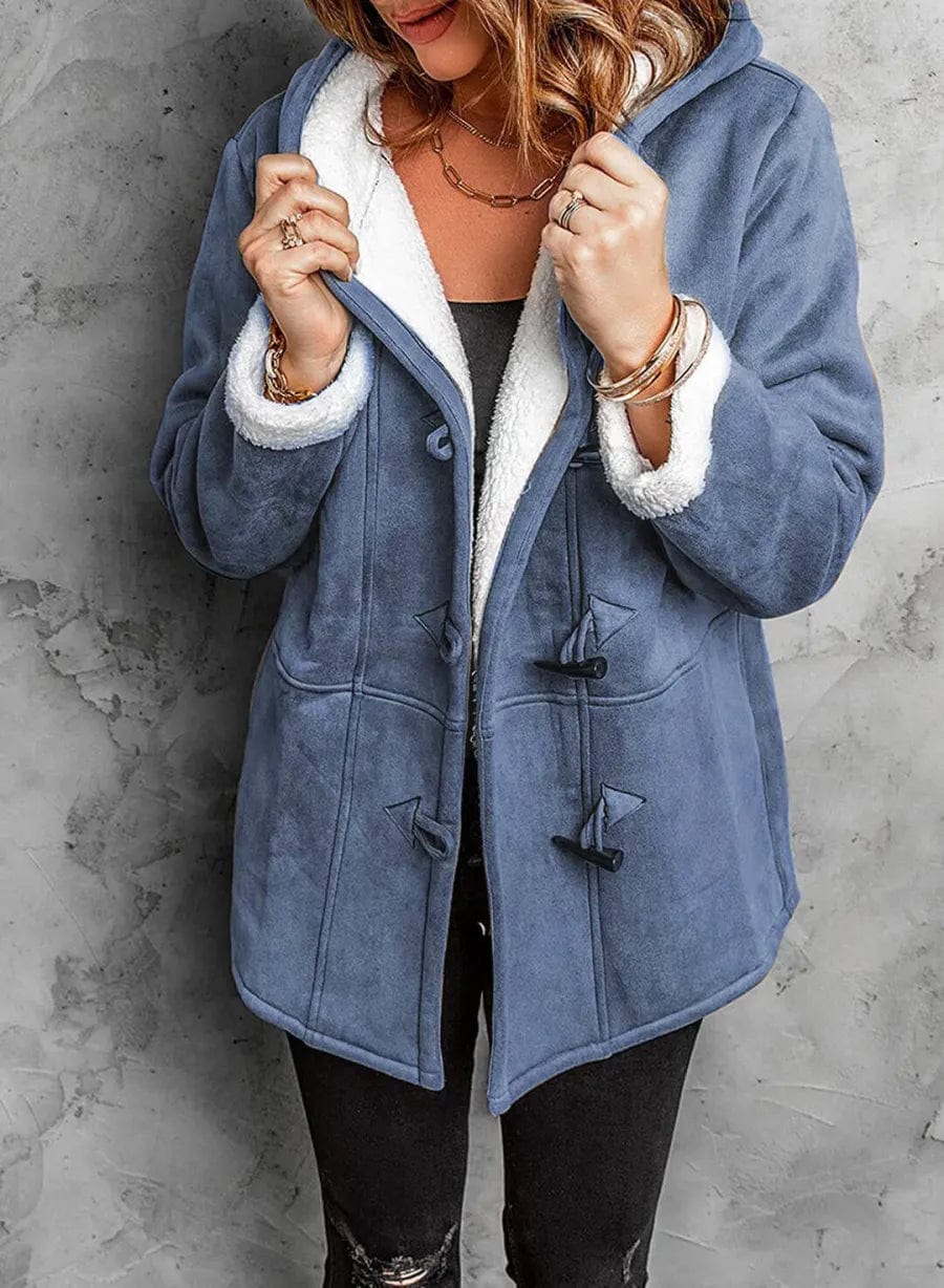 Veste Hiver Femme Douillette avec Capuche et Style Détente