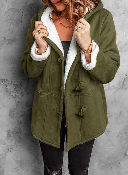 Veste Hiver Femme Douillette avec Capuche et Style Détente
