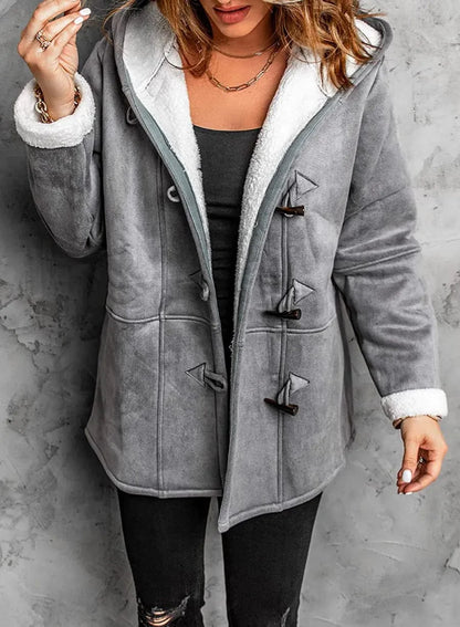 Veste Hiver Femme Douillette avec Capuche et Style Détente