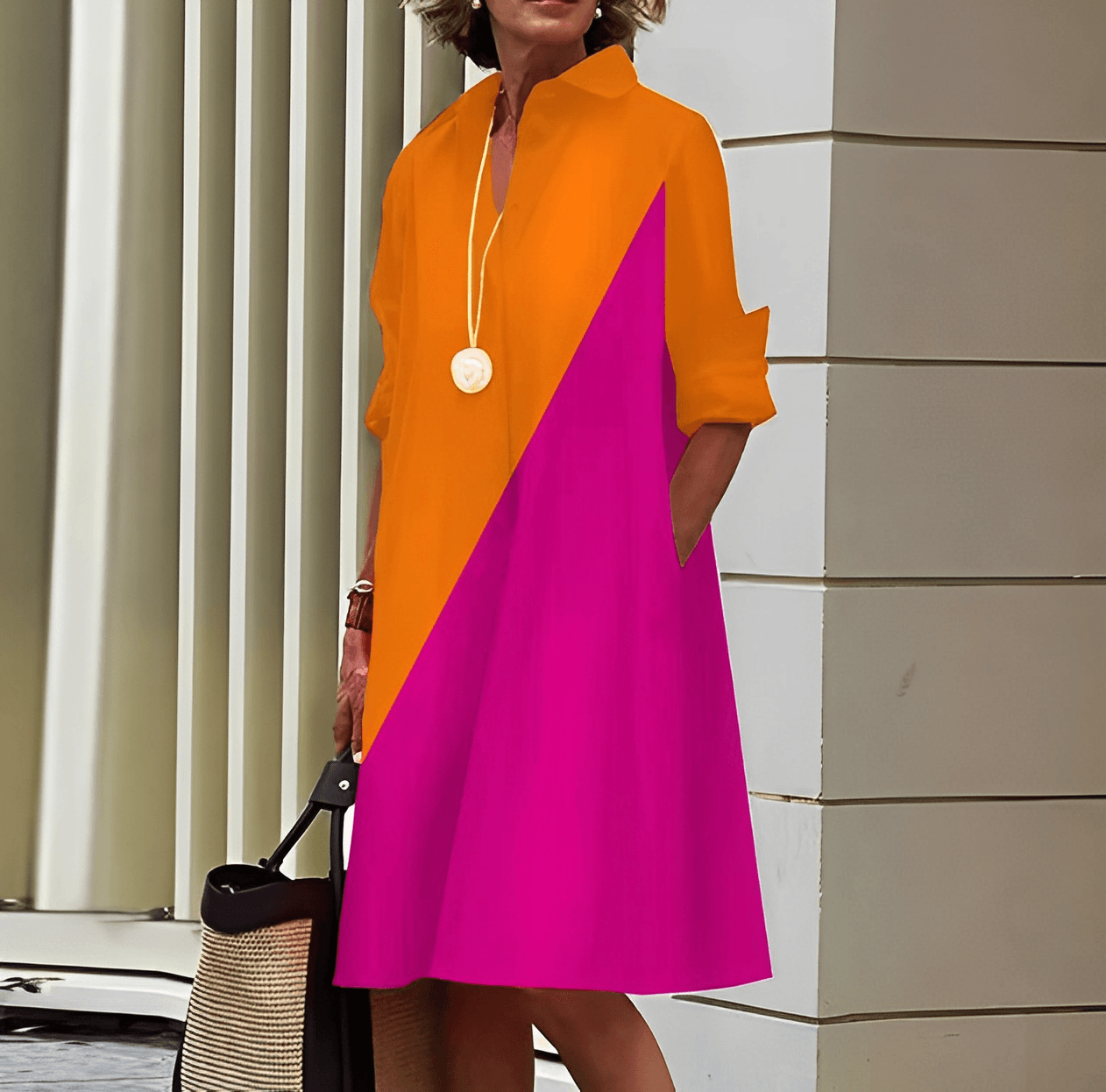 Robe femme mi-longue chic et élégante - PanierRoyale