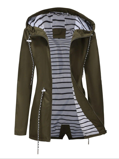 Veste Imperméable Femme Légère avec Capuche pour Automne