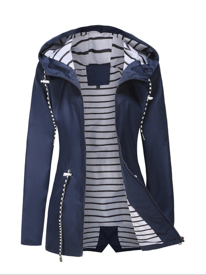 Veste Imperméable Femme Légère avec Capuche pour Automne