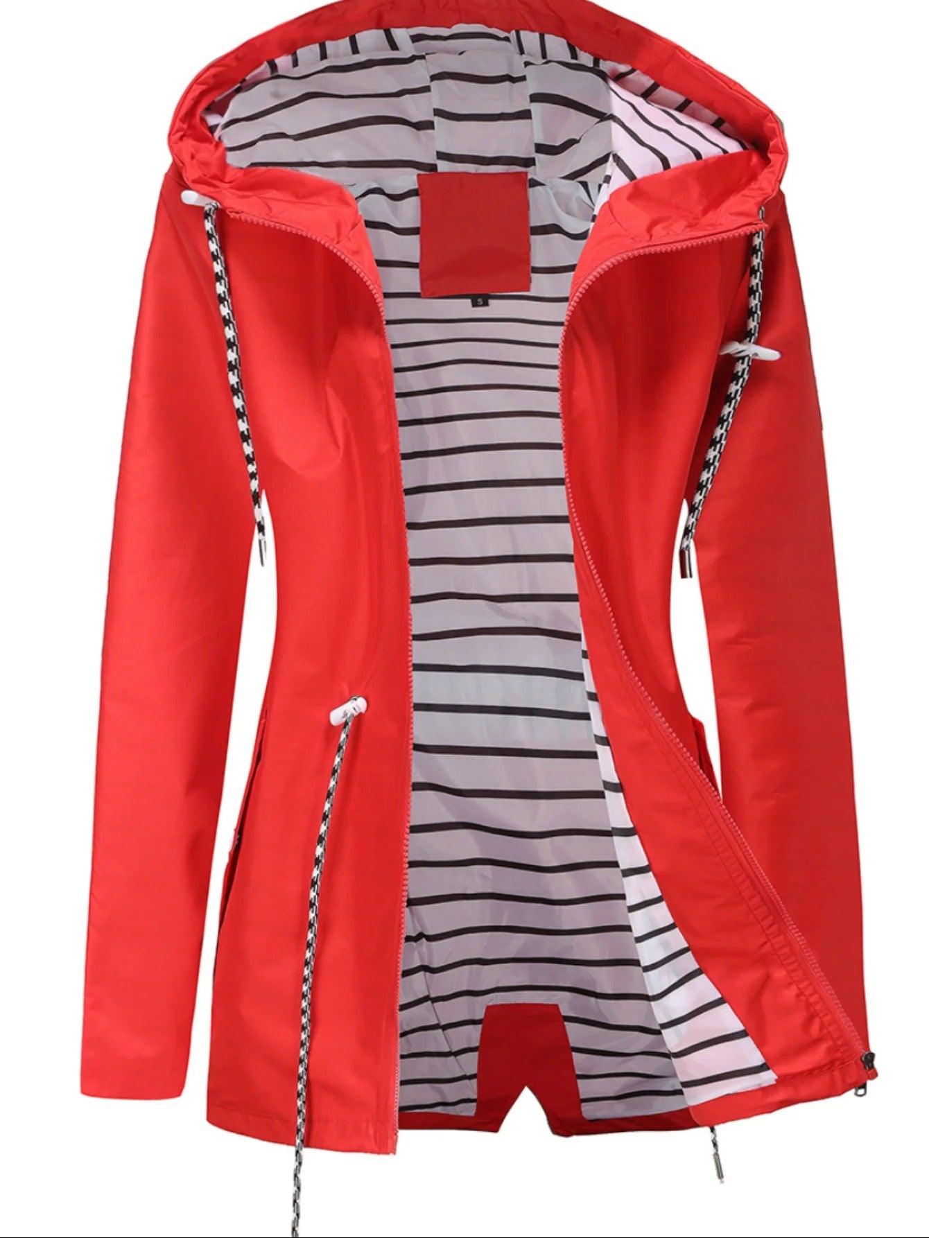 Veste Imperméable Femme Légère avec Capuche pour Automne