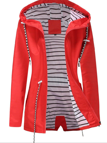 Veste Imperméable Femme Légère avec Capuche pour Automne