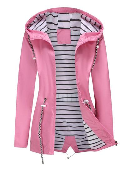 Veste Imperméable Femme Légère avec Capuche pour Automne