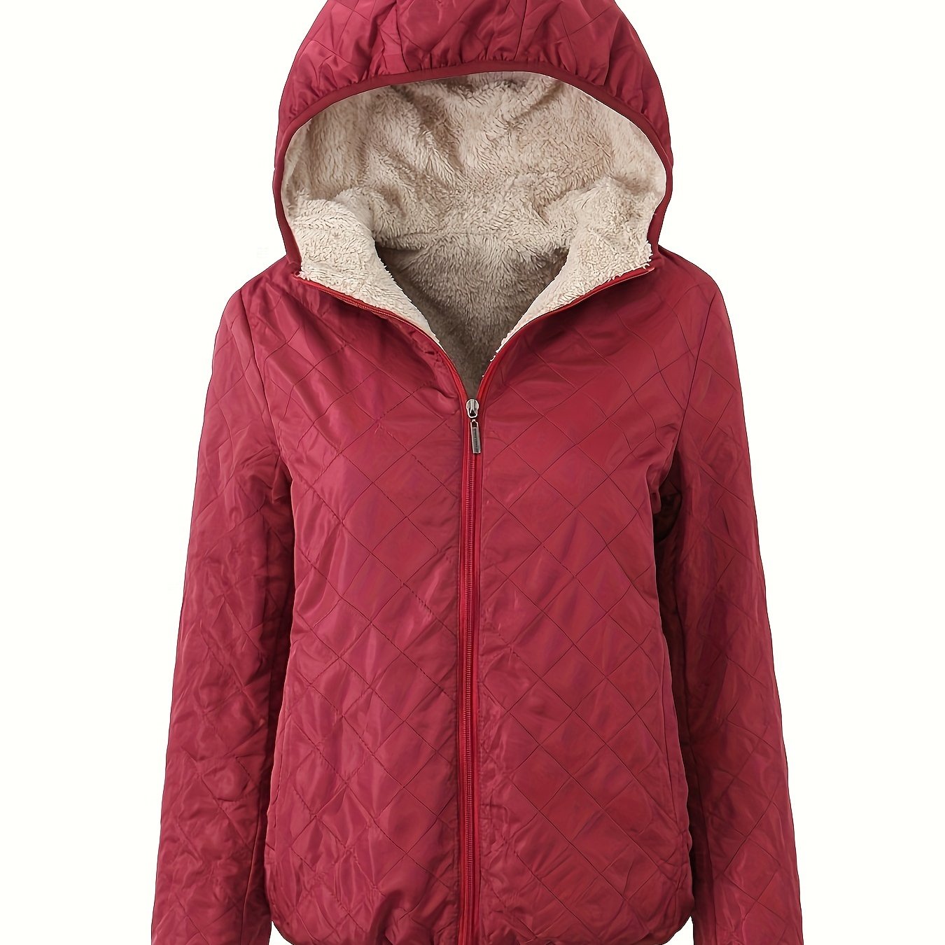 Veste Doudoune Capuche Femme Fermeture Éclair