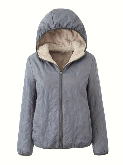 Veste Matelassée À Capuche Pour Femme | Avec Fermeture Éclair