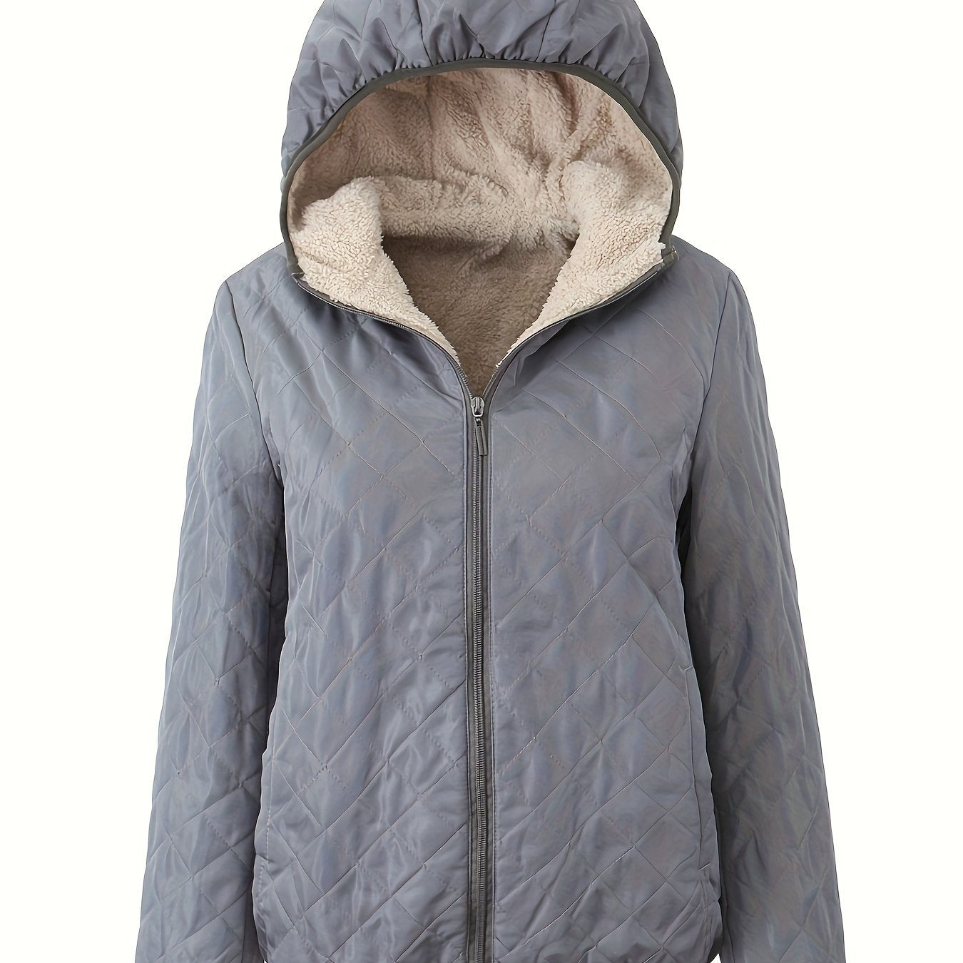 Veste Doudoune Capuche Femme Fermeture Éclair