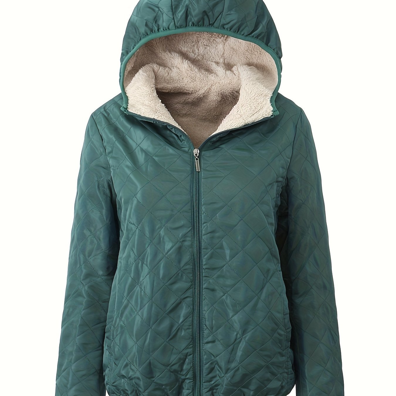 Veste Doudoune Capuche Femme Fermeture Éclair
