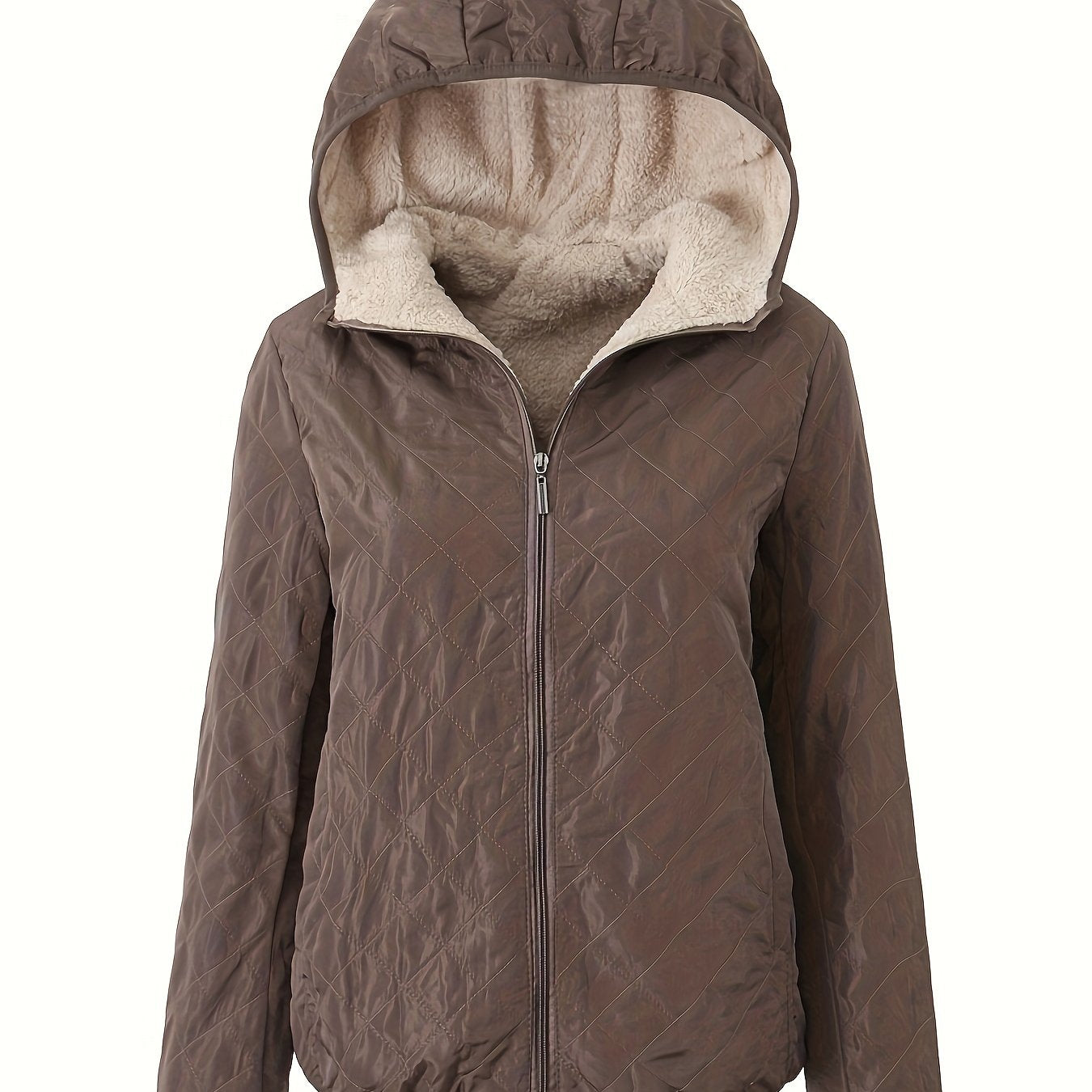 Veste Doudoune Capuche Femme Fermeture Éclair