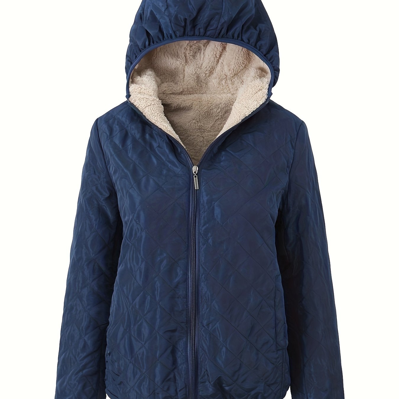 Veste Doudoune Capuche Femme Fermeture Éclair