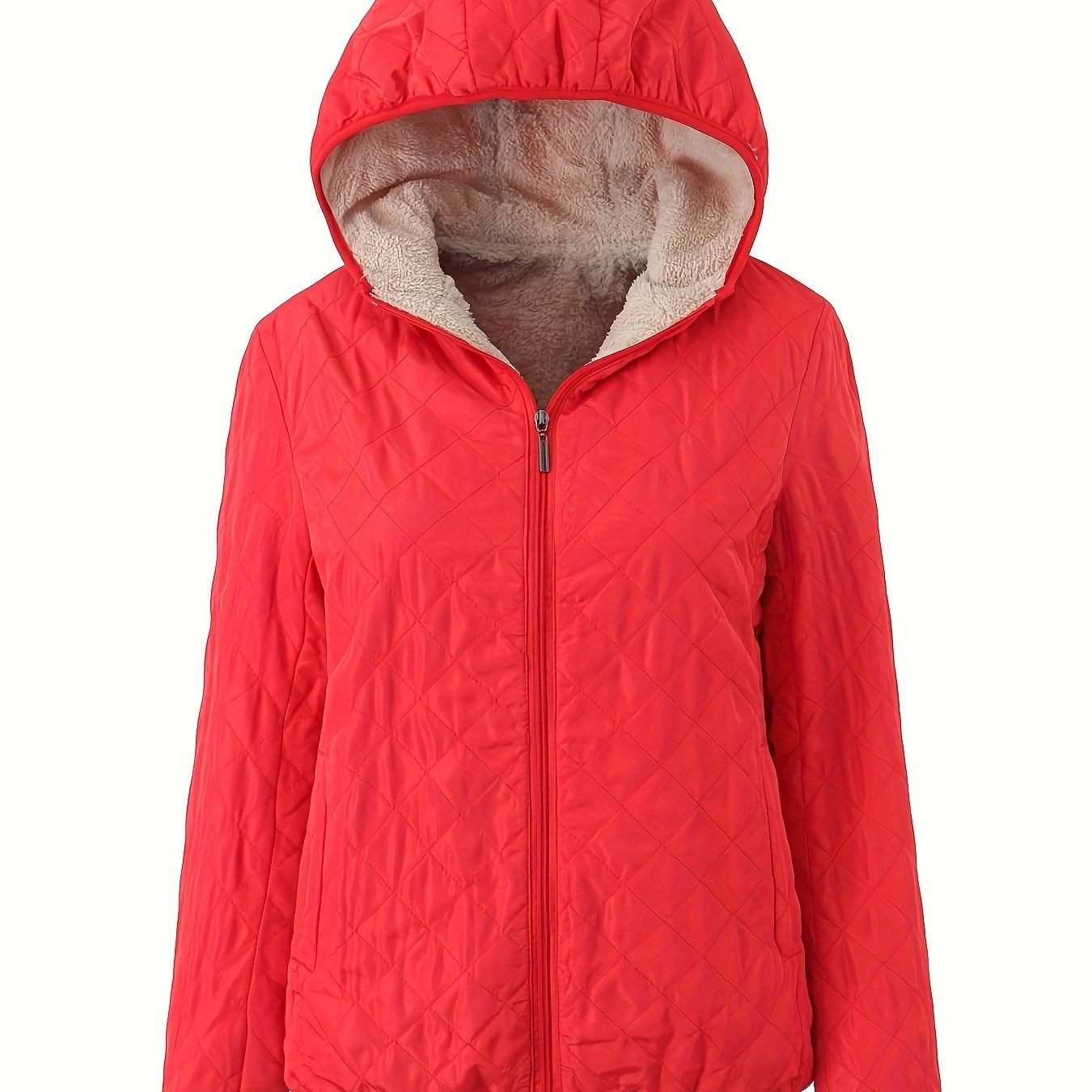 Veste Doudoune Capuche Femme Fermeture Éclair