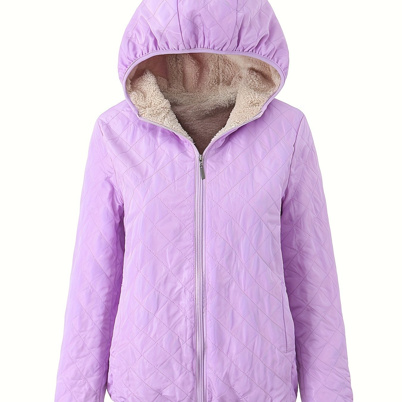 Veste Doudoune Capuche Femme Fermeture Éclair