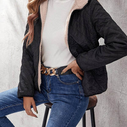 Veste Doudoune Capuche Femme Fermeture Éclair