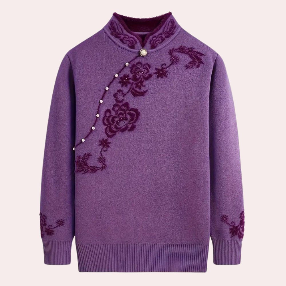 EMILIYA - Pull de Style Rétro pour Femme