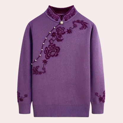 EMILIYA - Pull de Style Rétro pour Femme