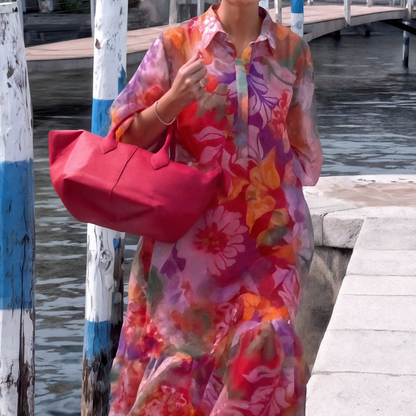 Robe Longue Femme Chiffon Fluide Coupe Confortable