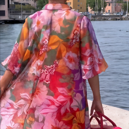 Robe Longue Femme Chiffon Fluide Coupe Confortable