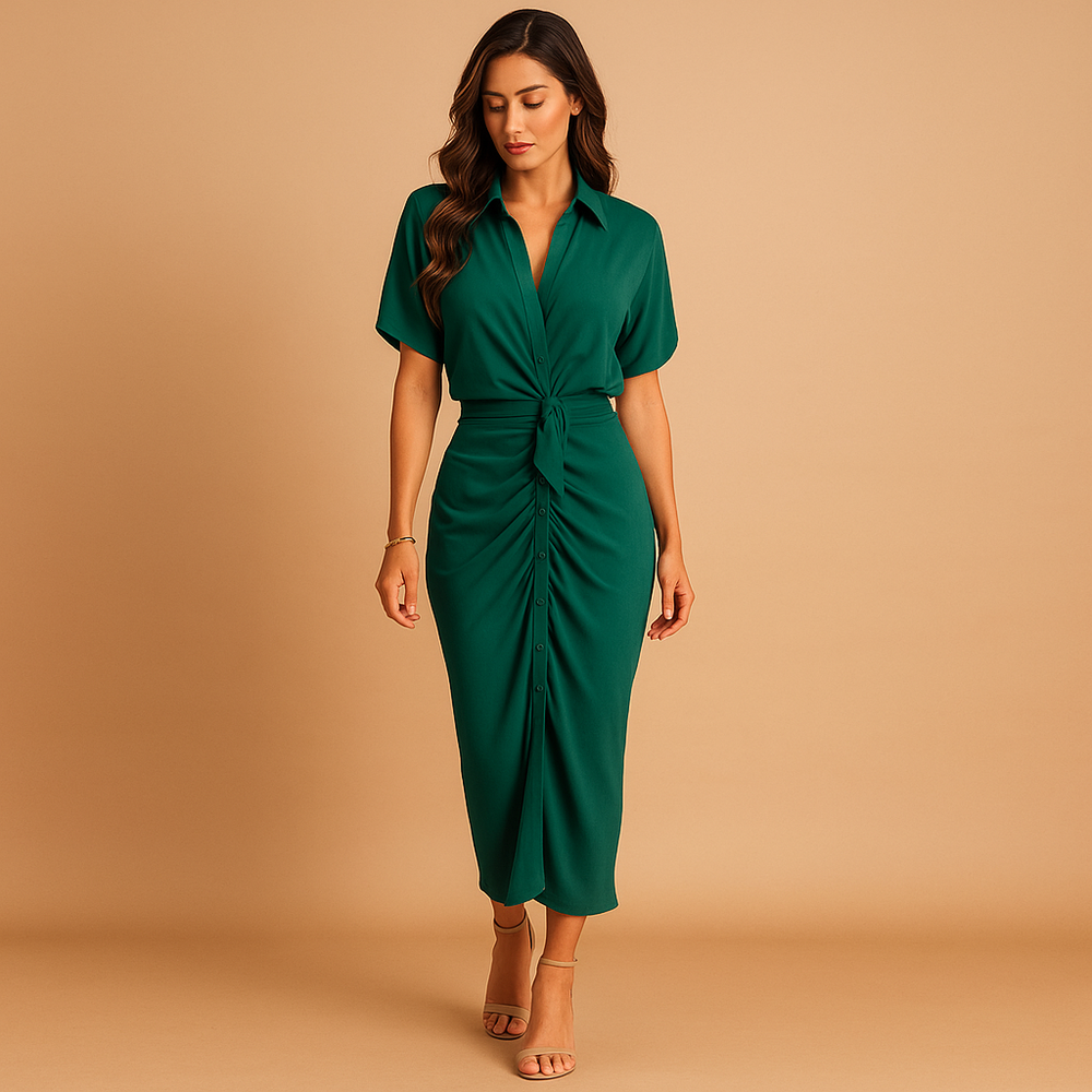 Robe Longue Soirée Élégante en V