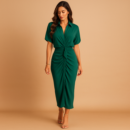 Robe Longue Soirée Élégante en V
