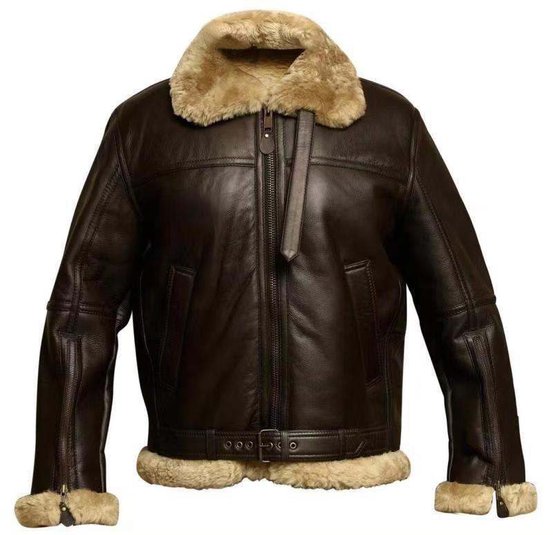 Blouson Aviateur Homme Classique à Fermeture Éclair