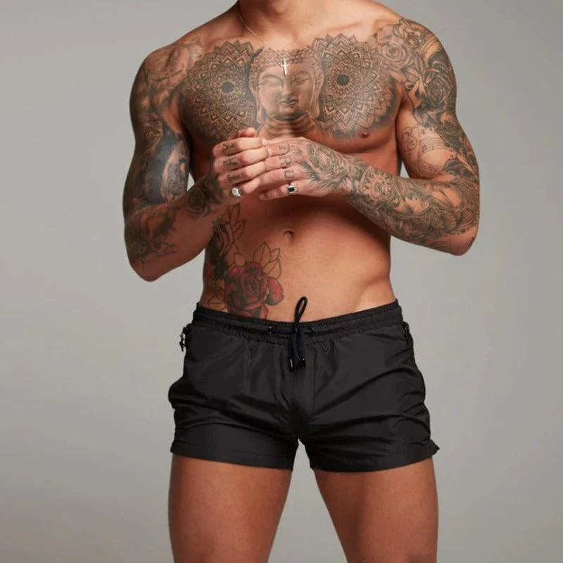 Short de Bain Homme Design avec Ceinture Élastique