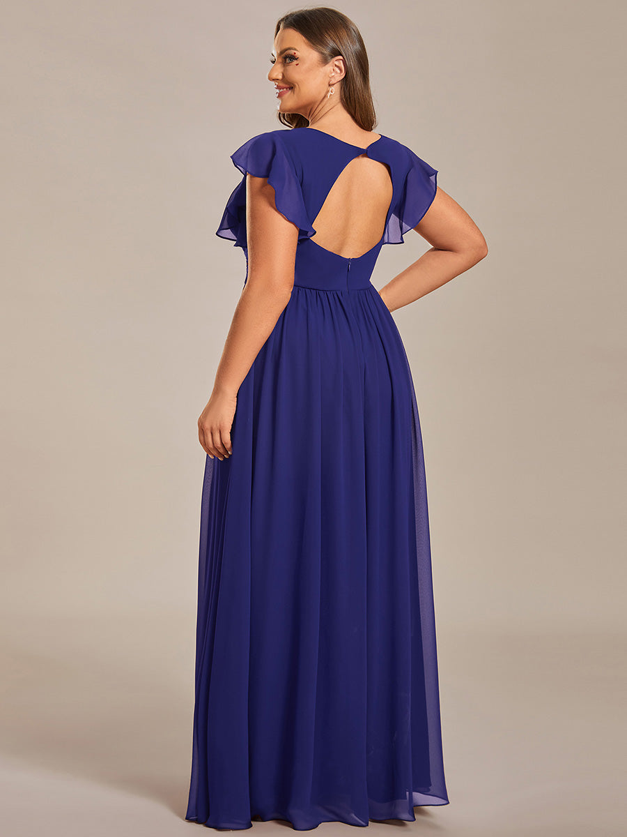 Robe Longue Femme en Mousseline Dos Ouvert Coupe Élégante