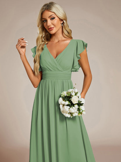 Robe Longue Femme en Mousseline Dos Ouvert Coupe Élégante