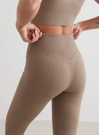 Leggings sans couture effet brillant
