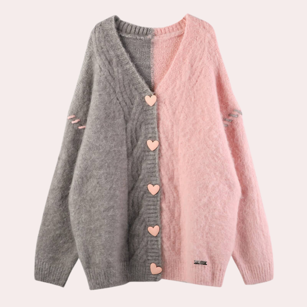 Cardigan Femme Tricot Col en V Élégant