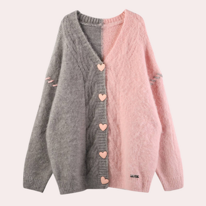 Cardigan Femme Tricot Col en V Élégant