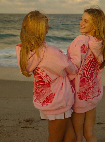 Sweat à Capuche Décontracté de Plage avec Broderie