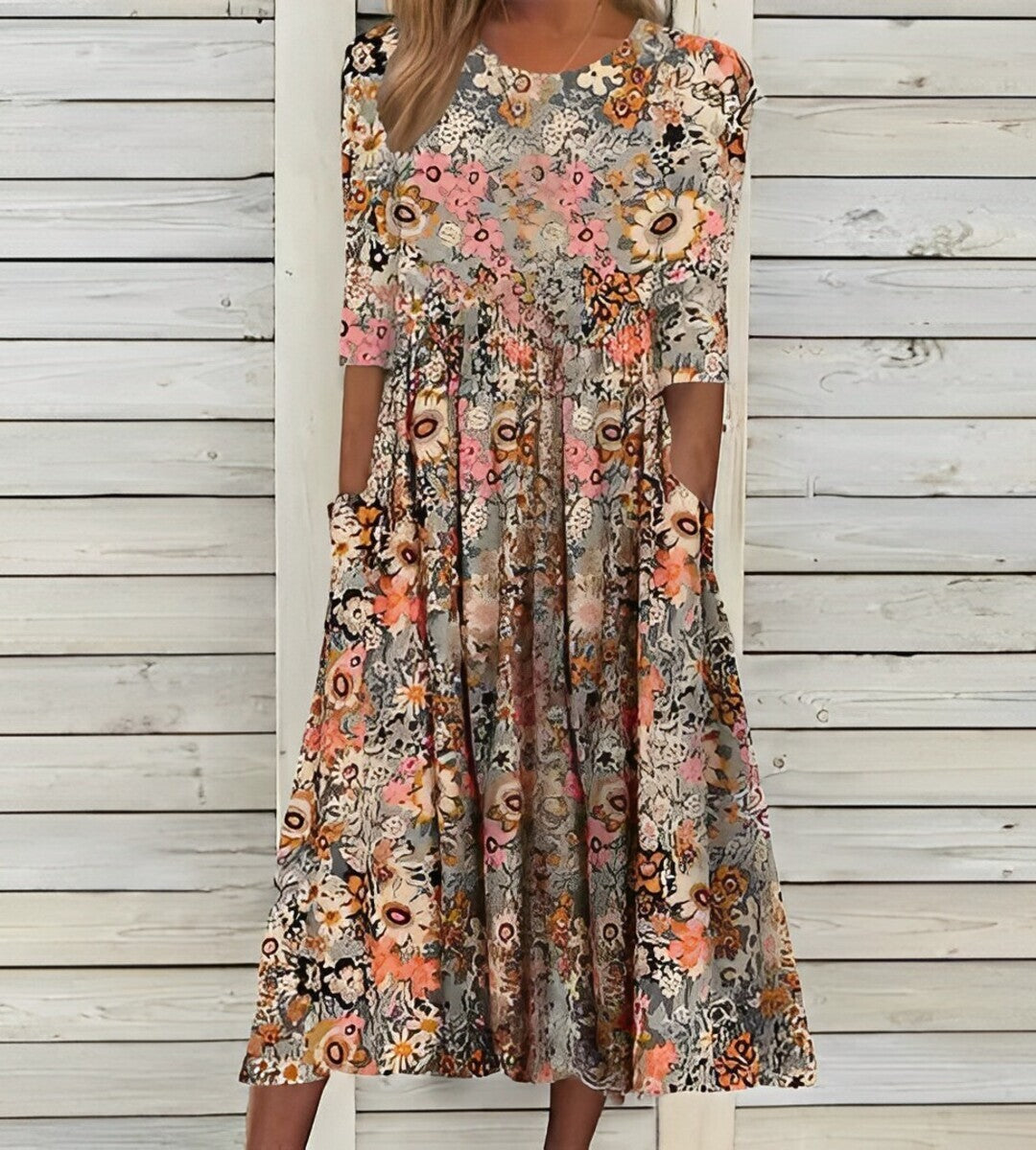 Variant image for Dona™ – Robe Fleurie Femme Longue Chic Confortable pour l'Été-1