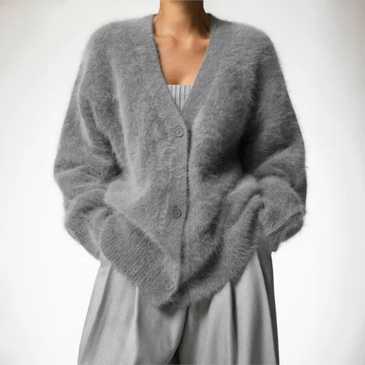 Gilet Femme Élégant - Gilet Tricoté Doux Manches Longues Hiver